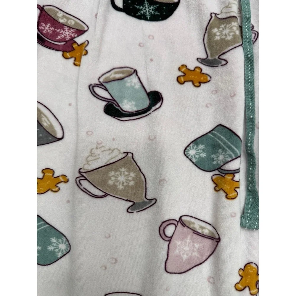 Secret Treasures Pajama Jogger Pants Hot Cocoa Gingerbread Winter Print M